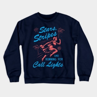 Stars Stripes And Running For Call Lights Crewneck Sweatshirt